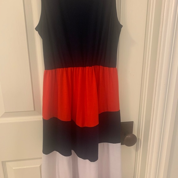 Maxi Chevron Summer Boho Floral Tank Dress - Picture 6 of 6